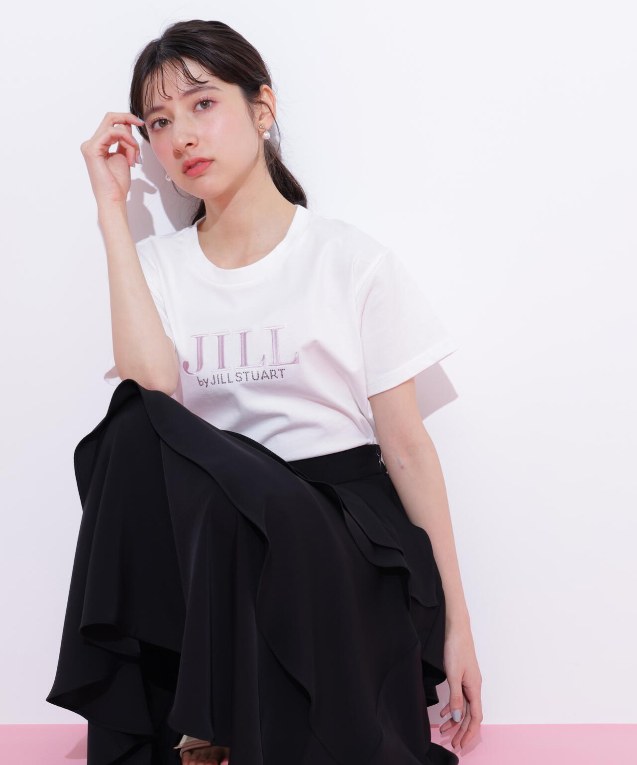 オーガニックコットン刺繍&ホットフィットロゴTシャツ