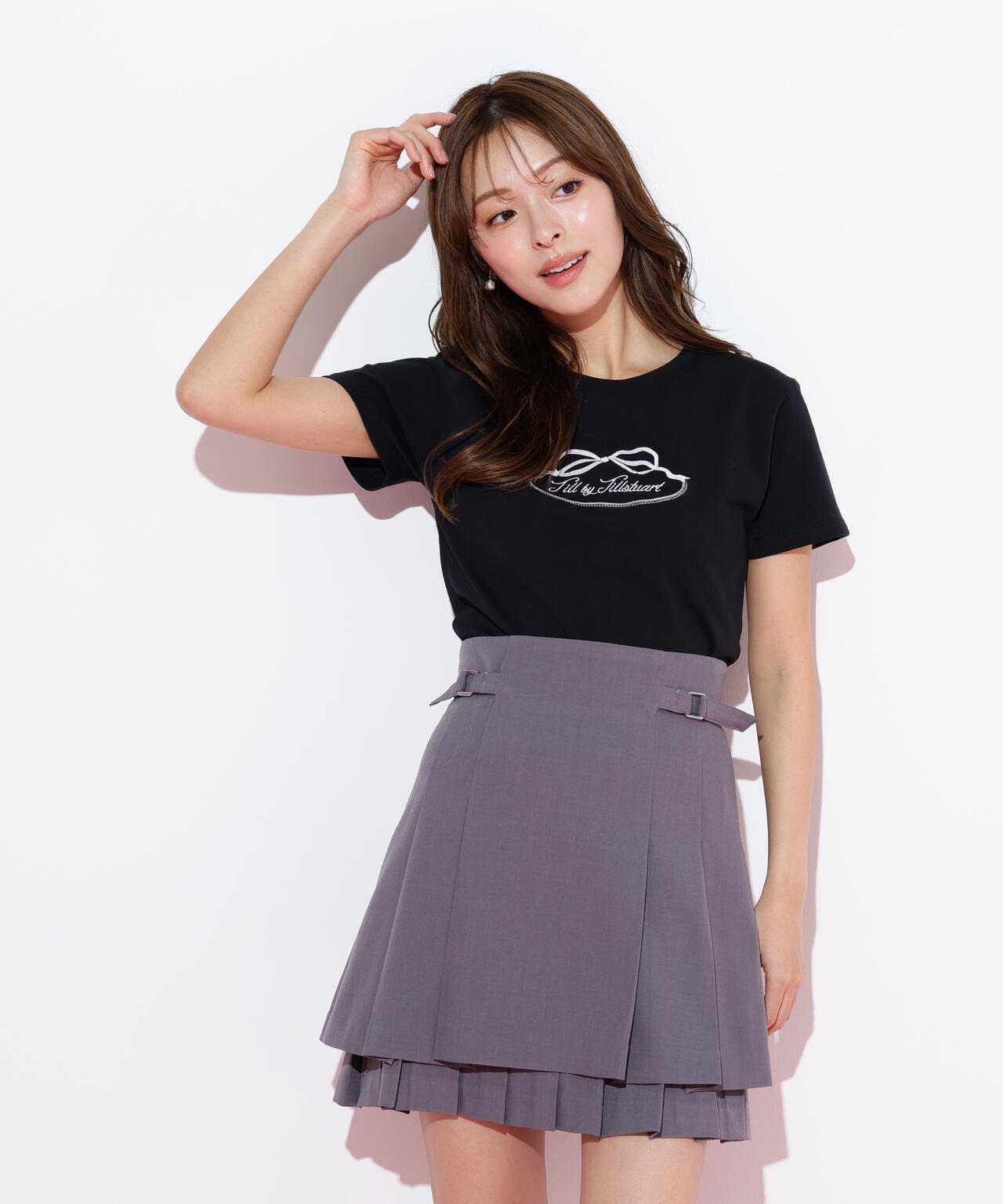 オーガニックコットンリボンフレームロゴTシャツ