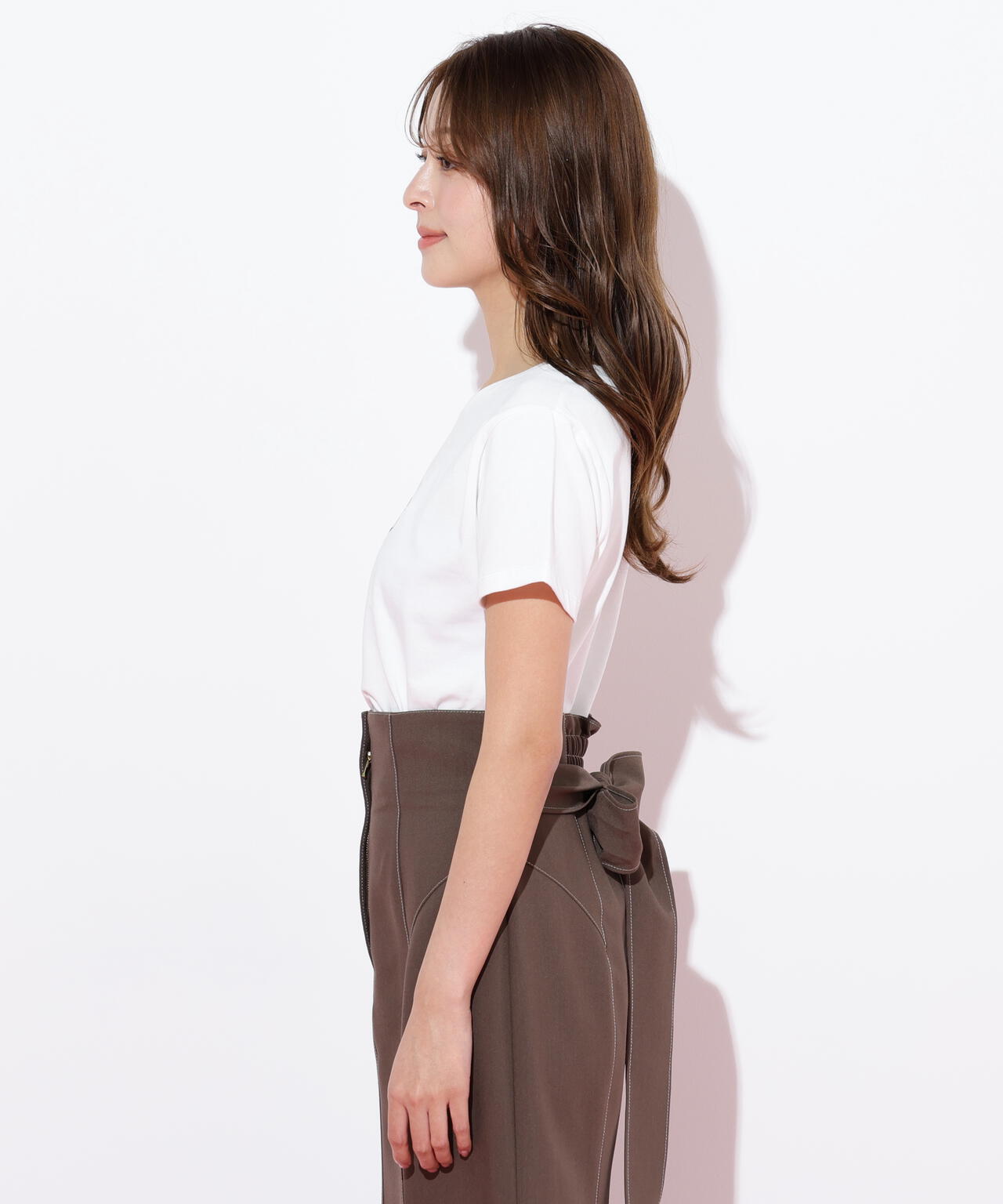 オーガニックコットンリボンフレームロゴTシャツ