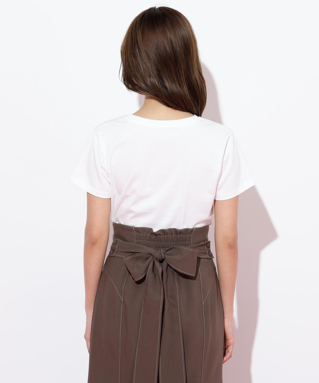 オーガニックコットンリボンフレームロゴTシャツ