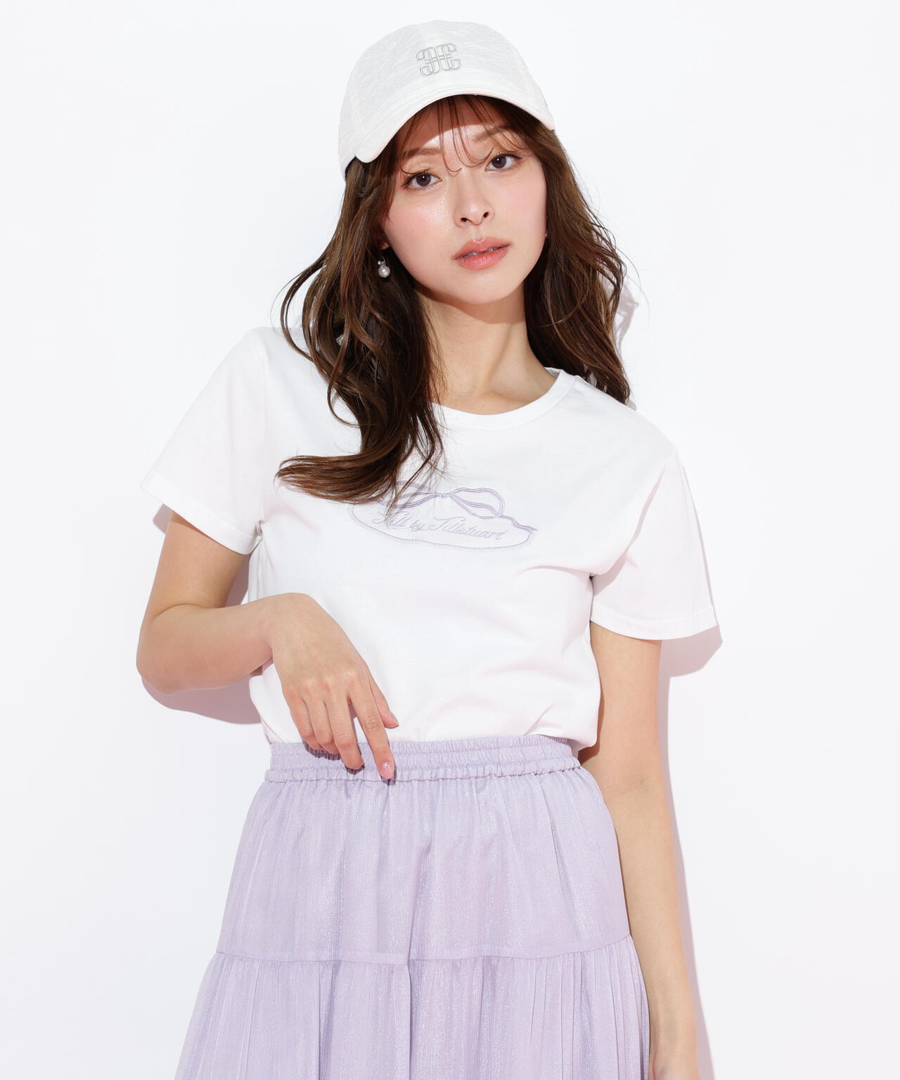 オーガニックコットンリボンフレームロゴTシャツ