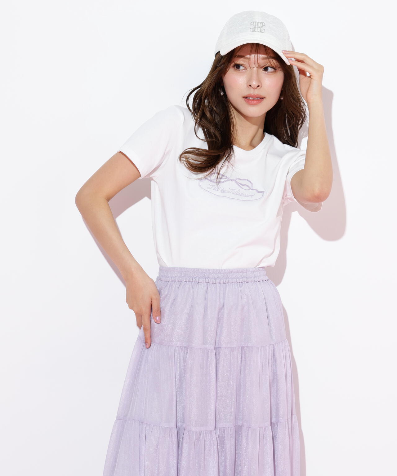 オーガニックコットンリボンフレームロゴTシャツ