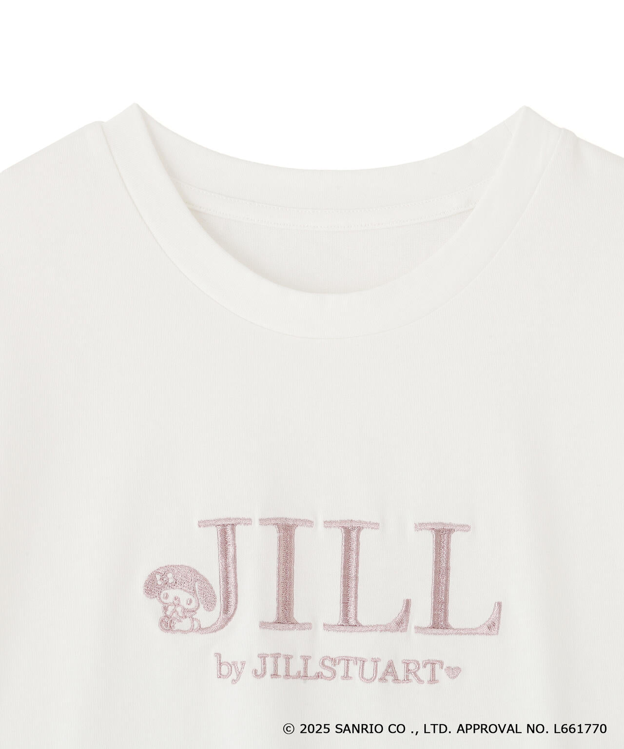 <マイメロディ&クロミコラボ>オーガニックコットン刺繍ロゴTシャツ