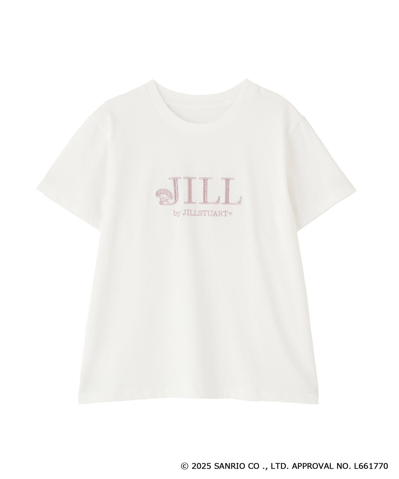 <マイメロディ&クロミコラボ>オーガニックコットン刺繍ロゴTシャツ