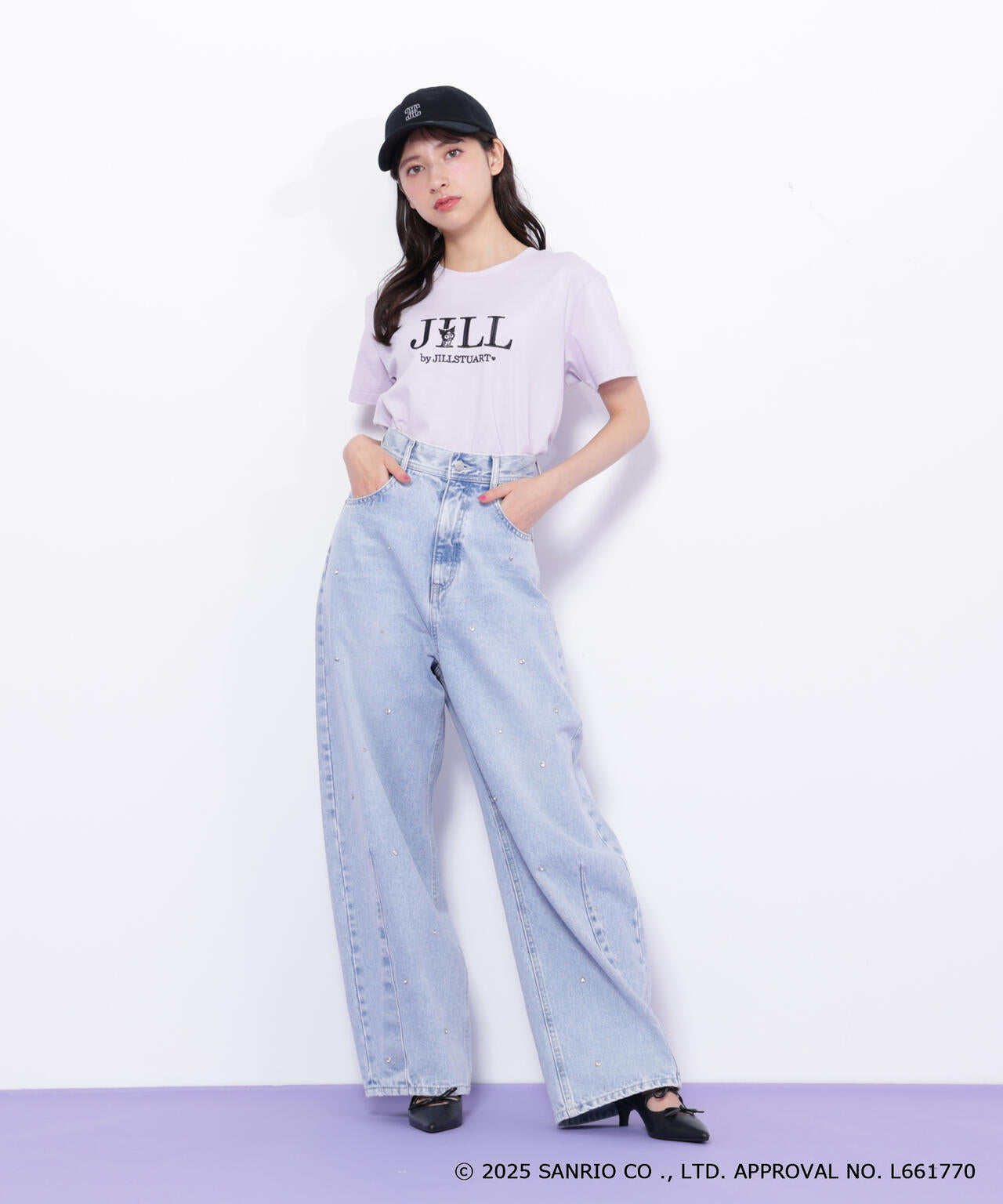 【6/12 10:00~6/15 SPECIAL COUPON 対象商品】<マイメロディ&クロミコラボ>オーガニックコットン刺繍ロゴTシャツ