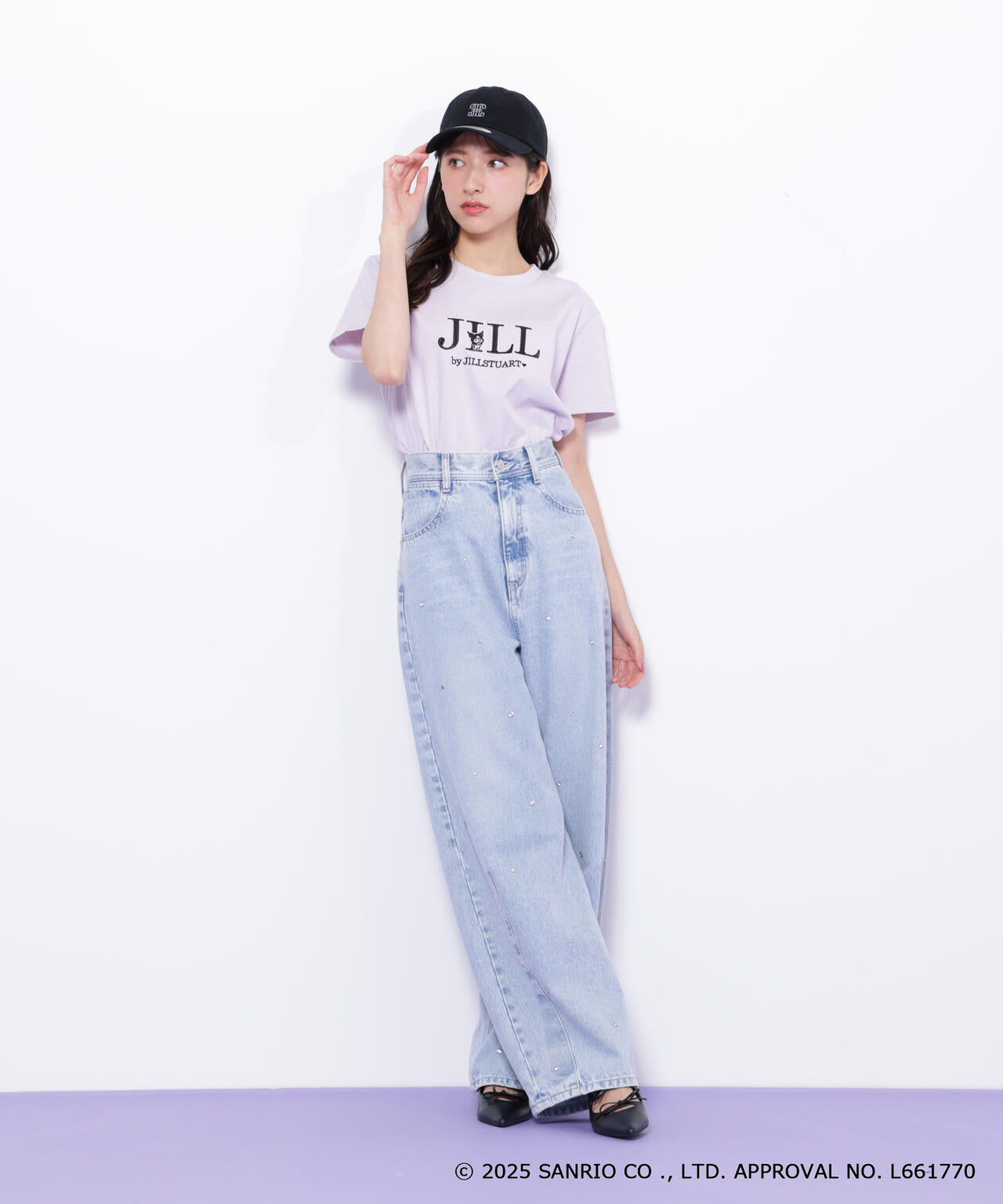【6/12 10:00~6/15 SPECIAL COUPON 対象商品】<マイメロディ&クロミコラボ>オーガニックコットン刺繍ロゴTシャツ