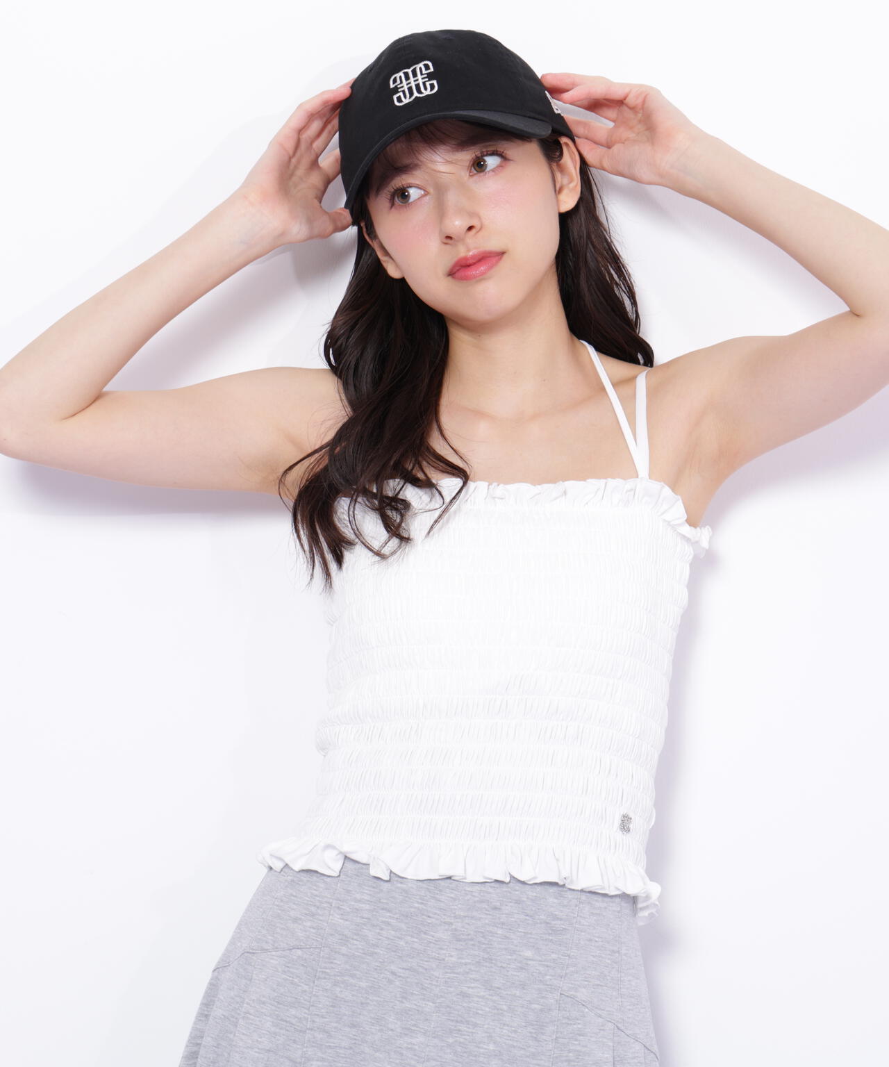 シャーリングキャミソール