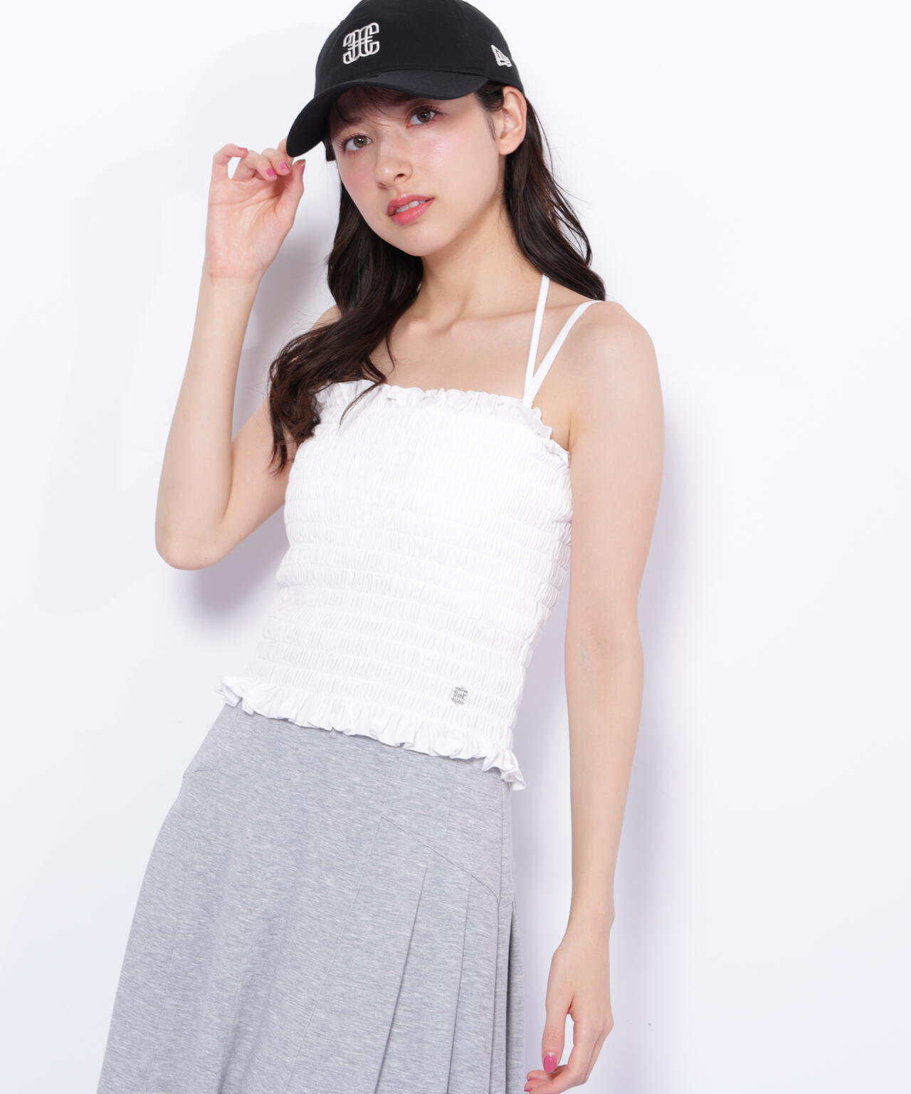 シャーリングキャミソール