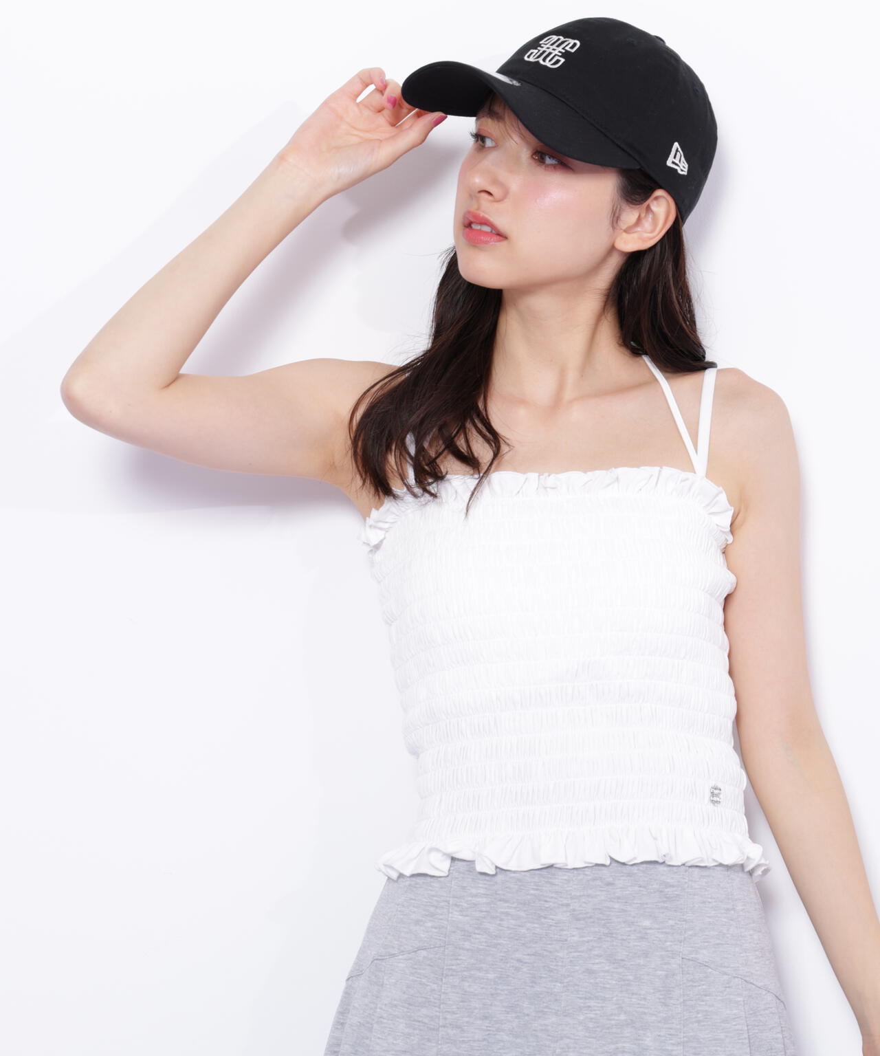 シャーリングキャミソール