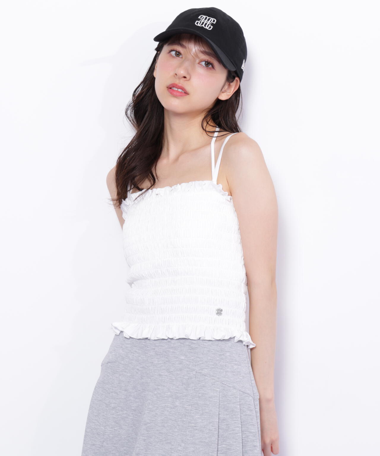 シャーリングキャミソール