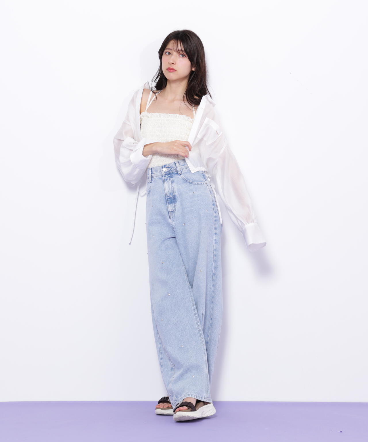 シャーリングキャミソール