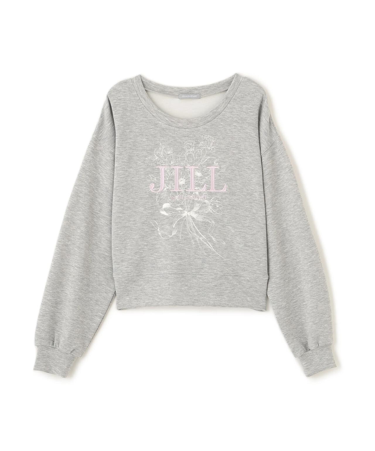 リボンブーケロゴ刺繍スウェット