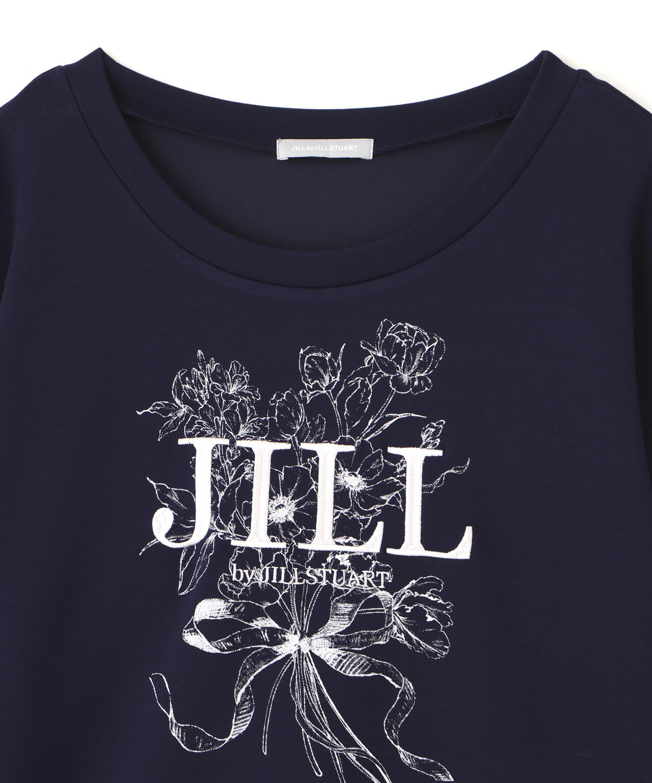 リボンブーケロゴ刺繍スウェット