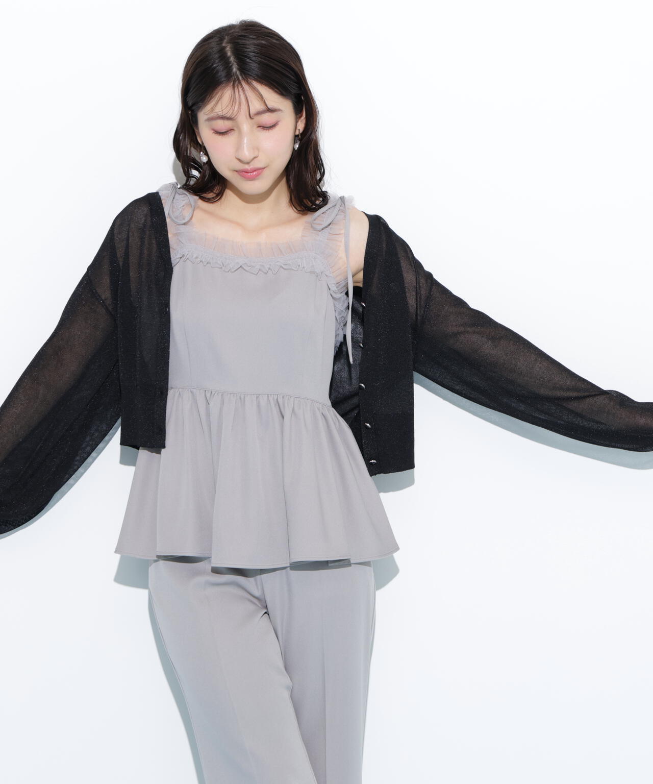 シャイニーシアーカーディガン