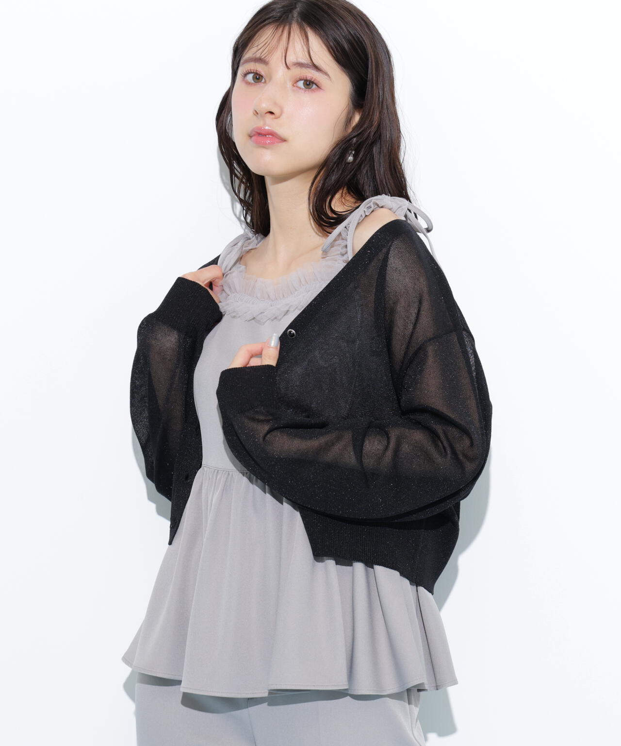 シャイニーシアーカーディガン