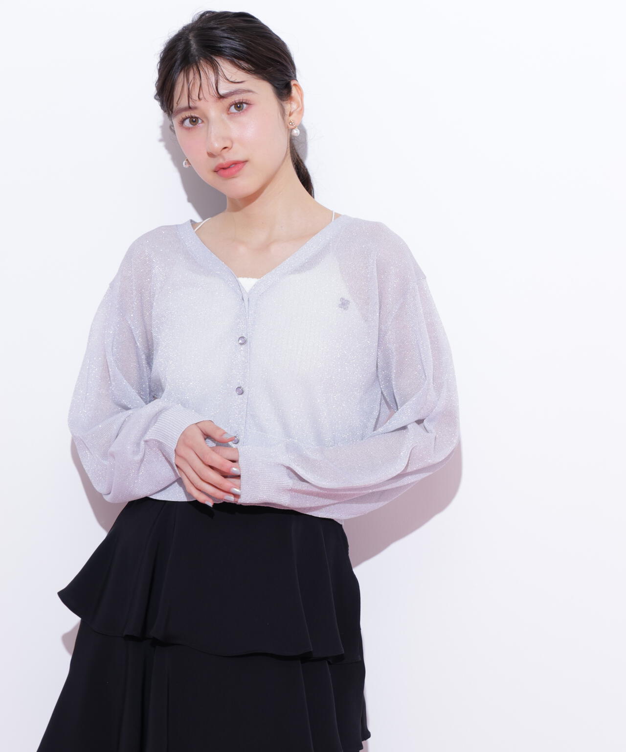 シャイニーシアーカーディガン