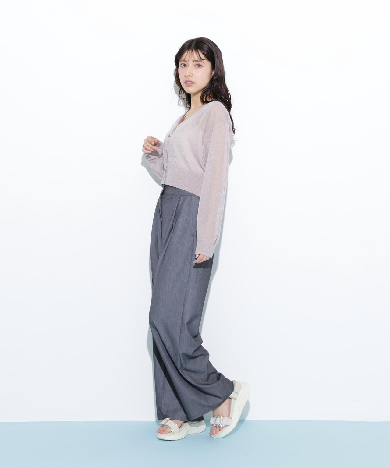 シャイニーシアーカーディガン