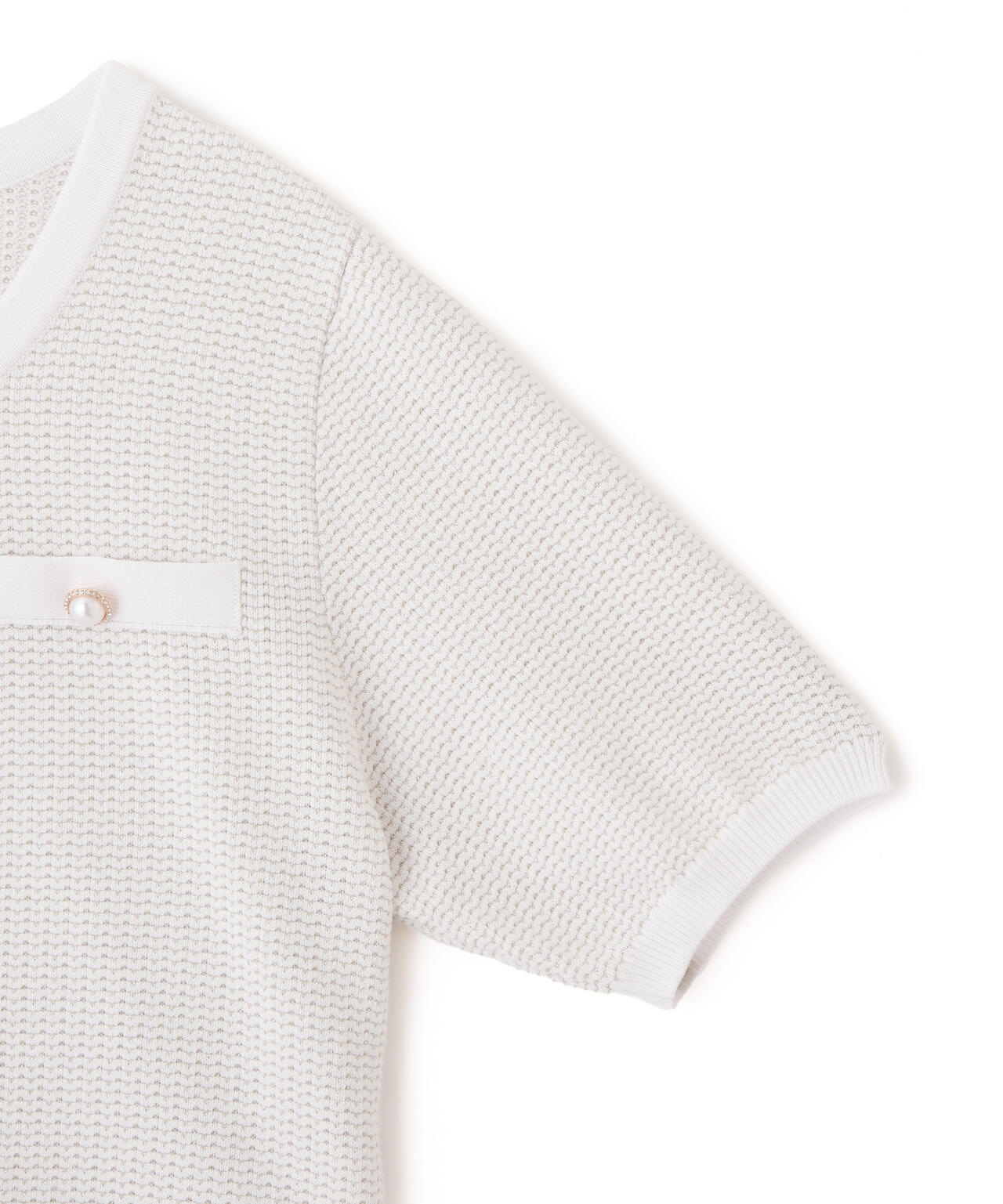 ラメツイード半袖カーディガン