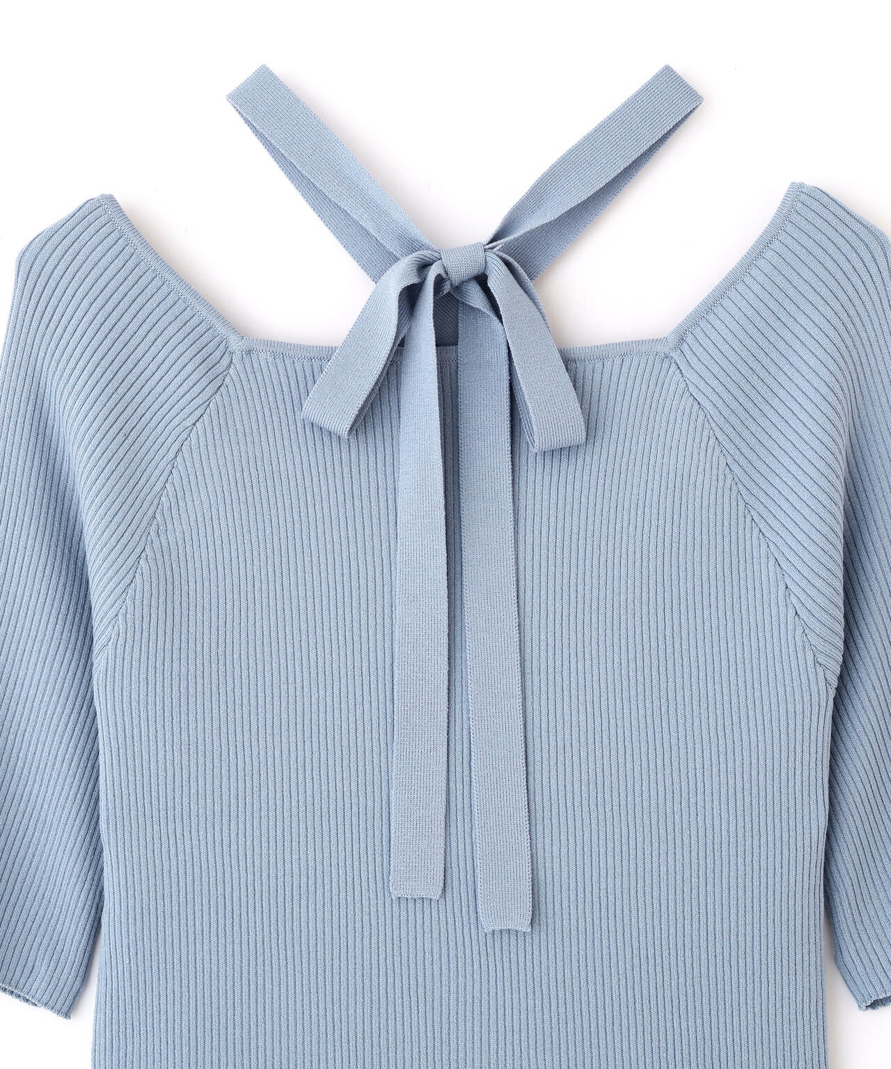 ホルターネックニットトップス