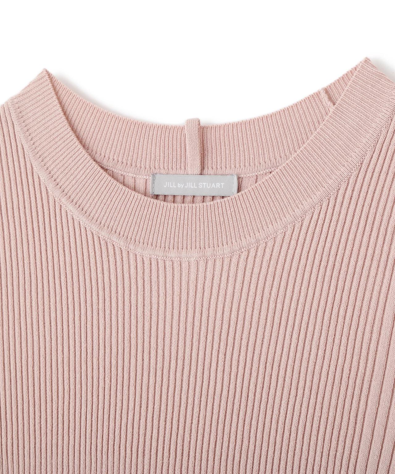 レーススカーフ付ニットトップス