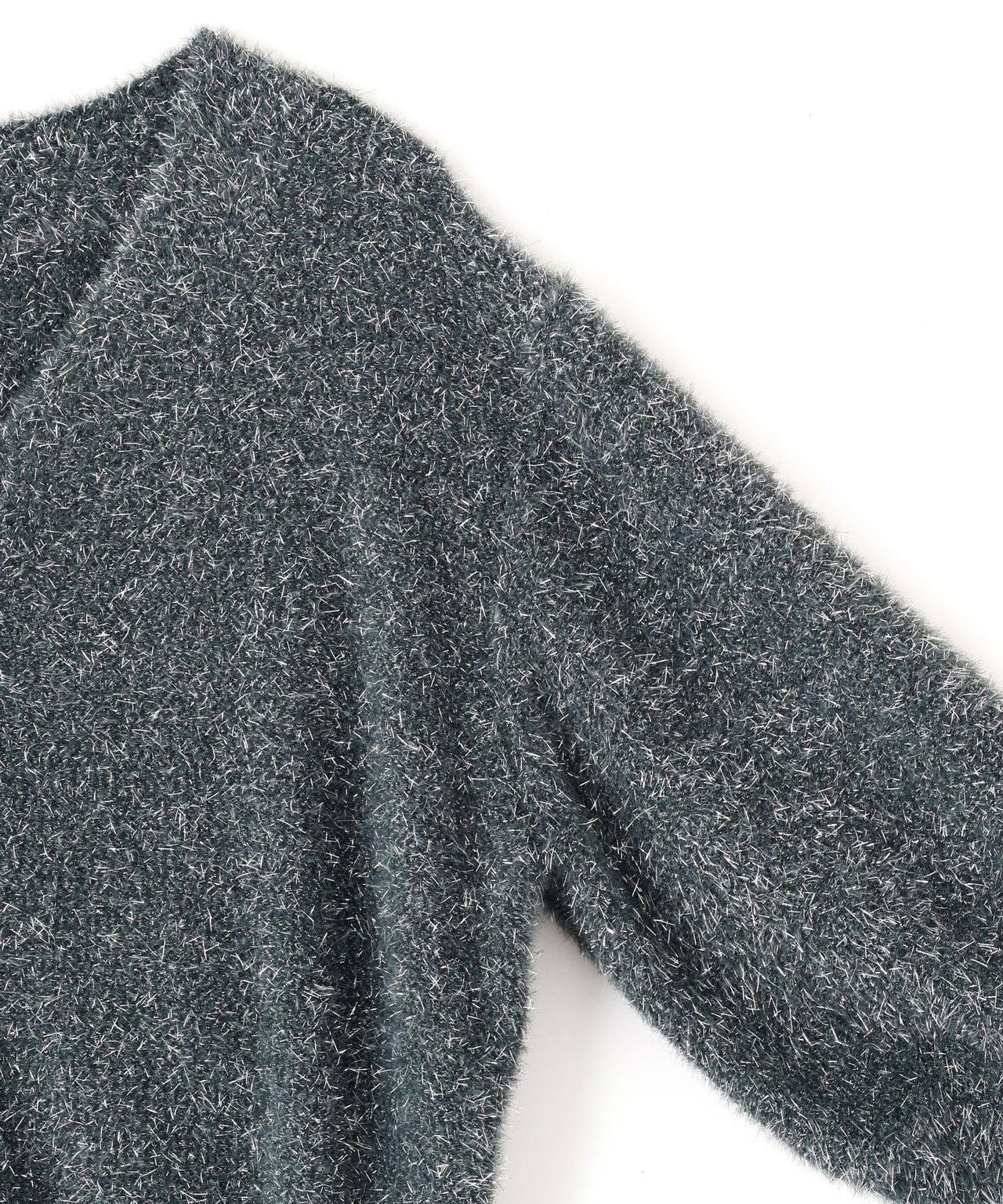 ラメフェザー半袖カーディガン