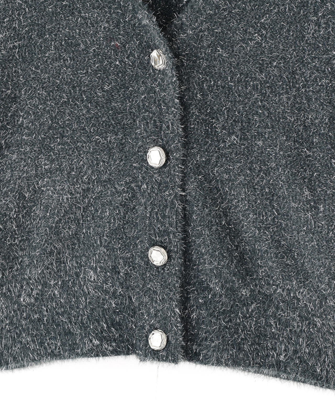 ラメフェザー半袖カーディガン