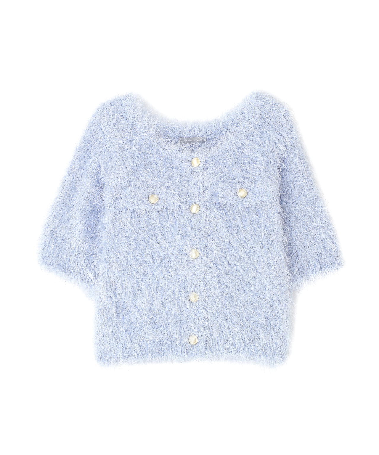 ラメフェザーニットジャケット