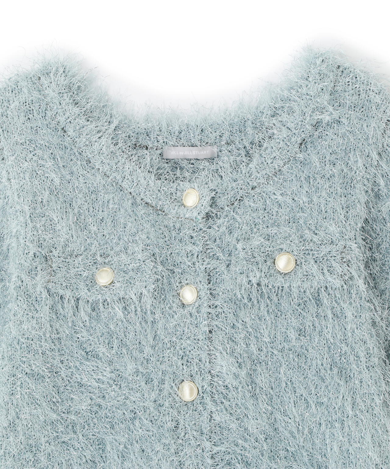 ラメフェザーニットジャケット