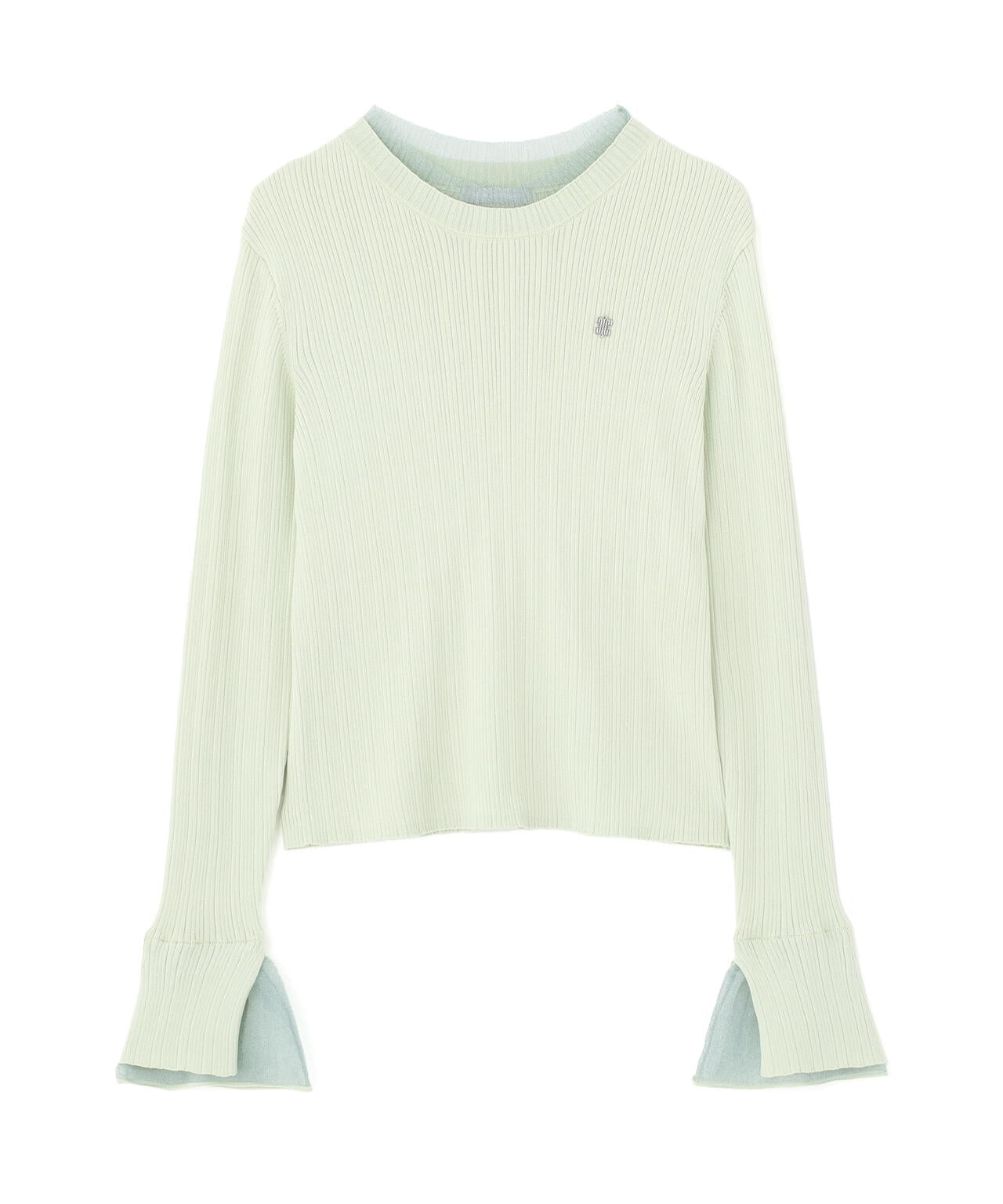 シアーフリルニット