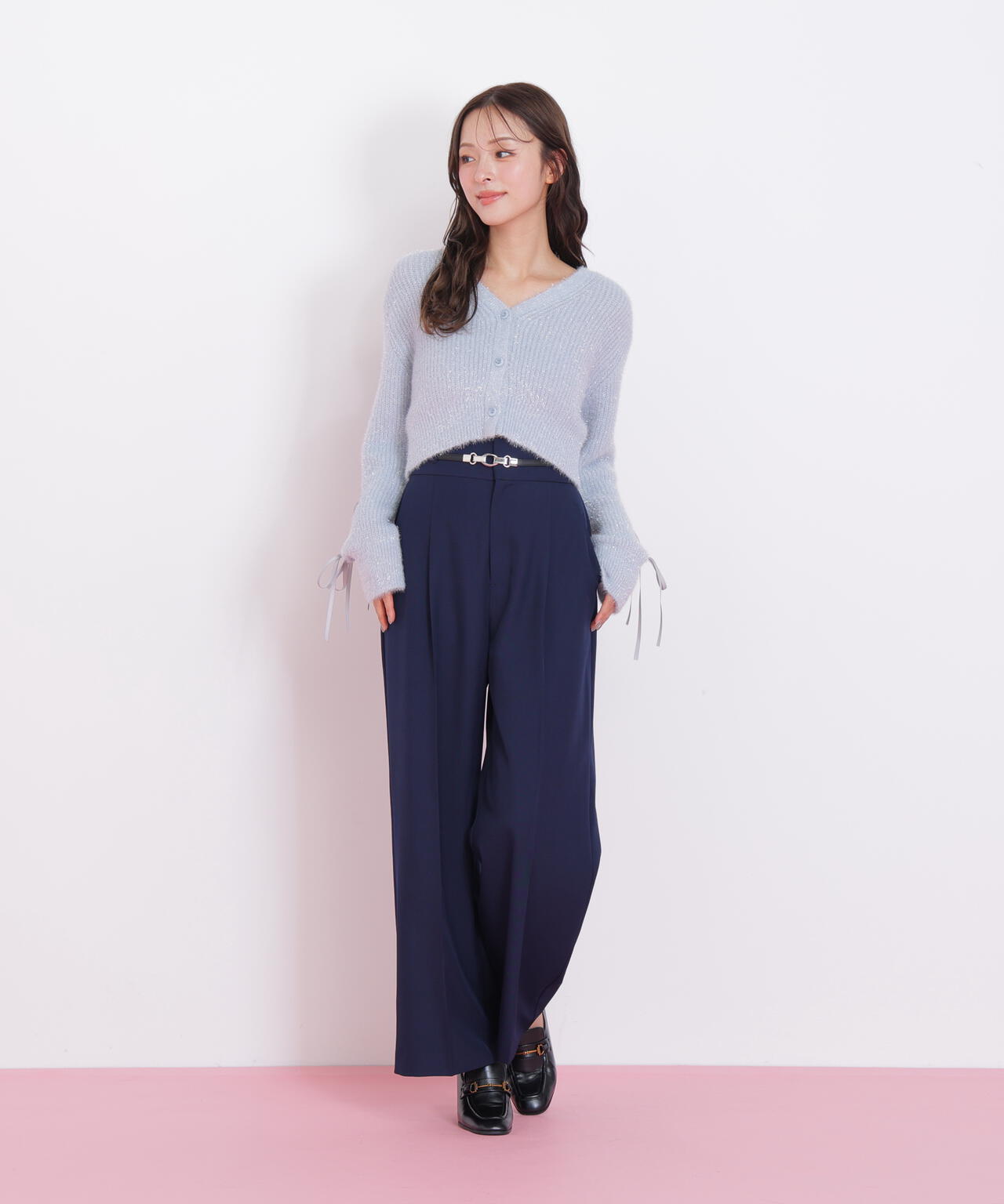 フィルムフェザーヤーンカーディガン