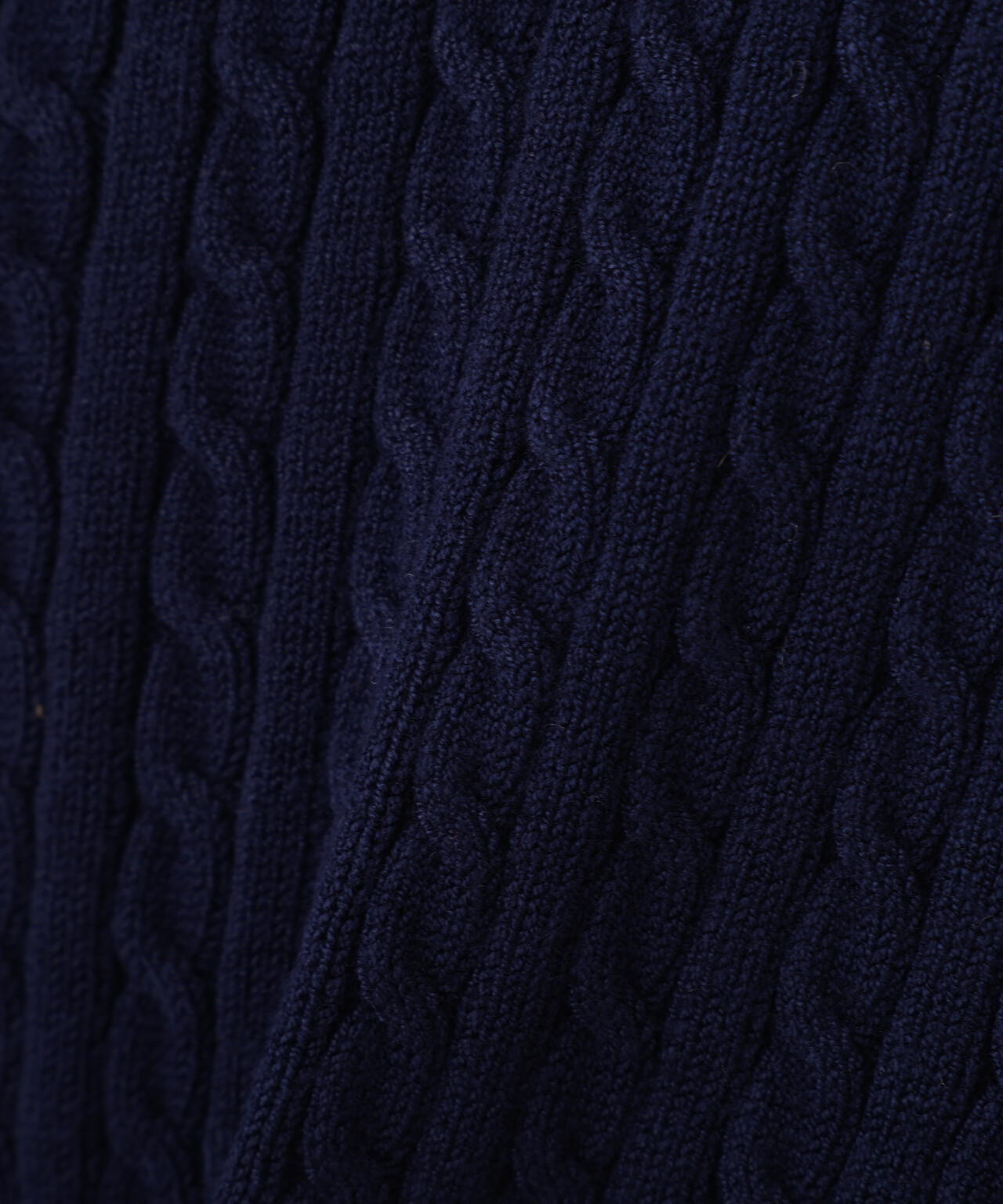 衿付きミニケーブルカーディガン