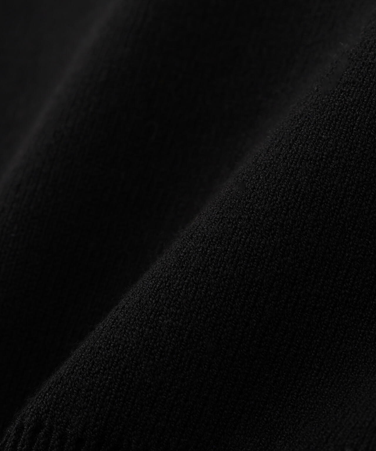 半袖ビッグカラーデザイン釦ニット