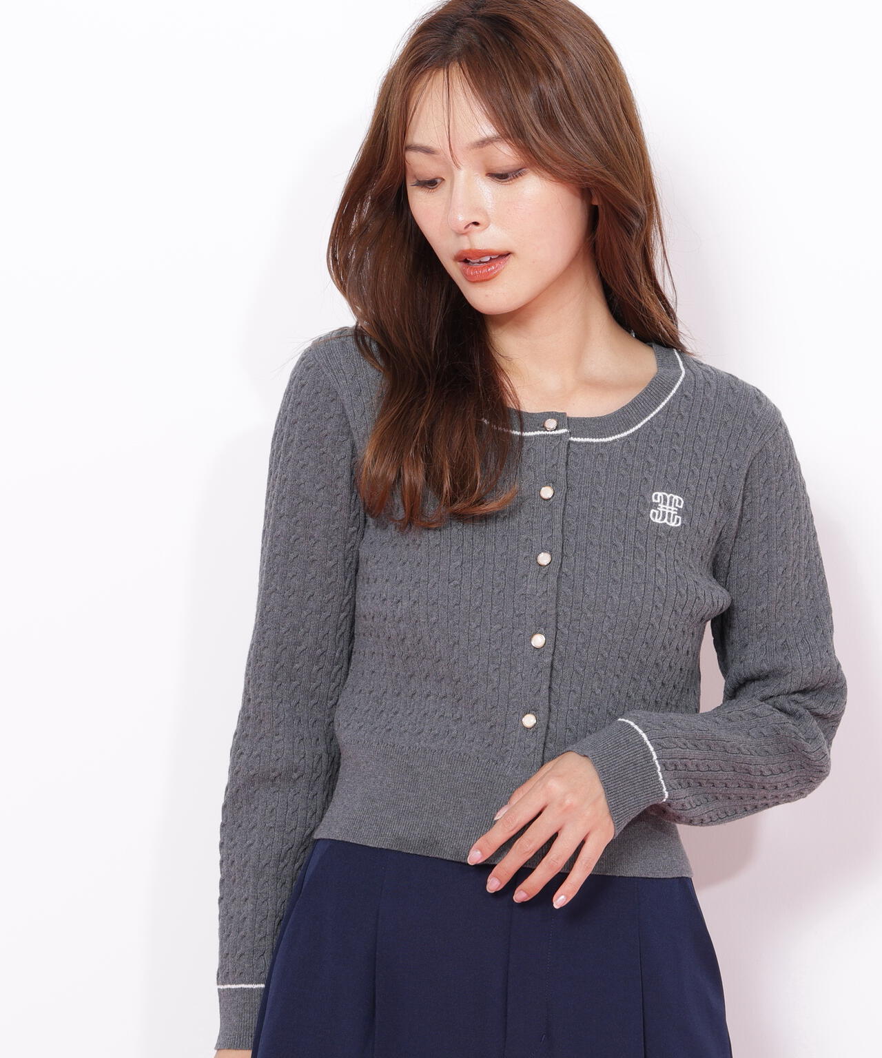 バリエーションミニケーブルカーディガン