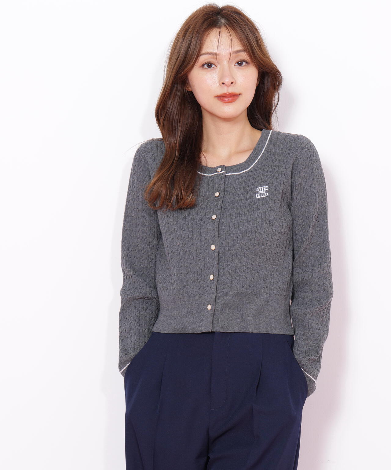 バリエーションミニケーブルカーディガン