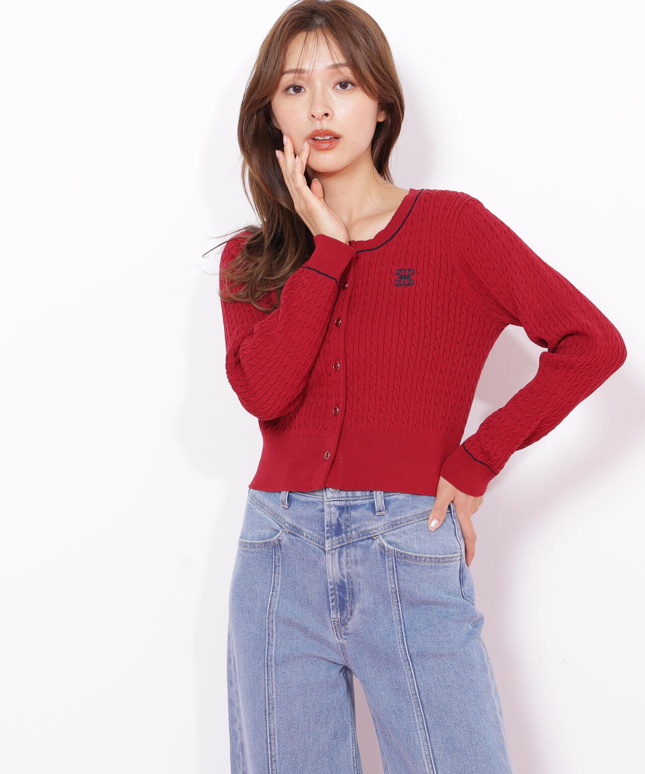 バリエーションミニケーブルカーディガン