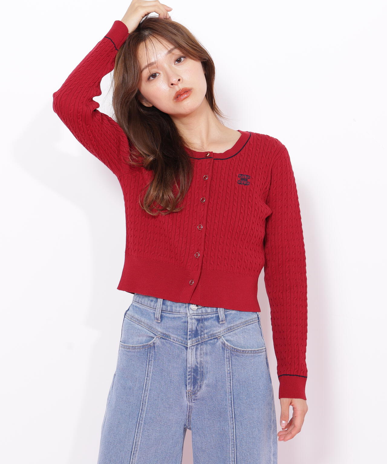 バリエーションミニケーブルカーディガン