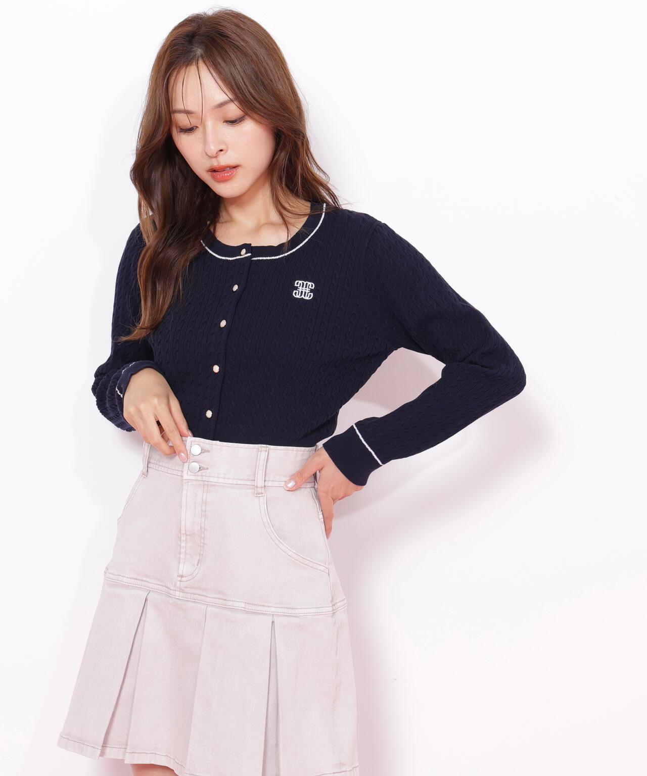 バリエーションミニケーブルカーディガン