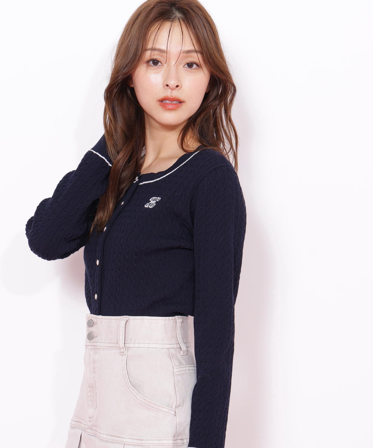 バリエーションミニケーブルカーディガン