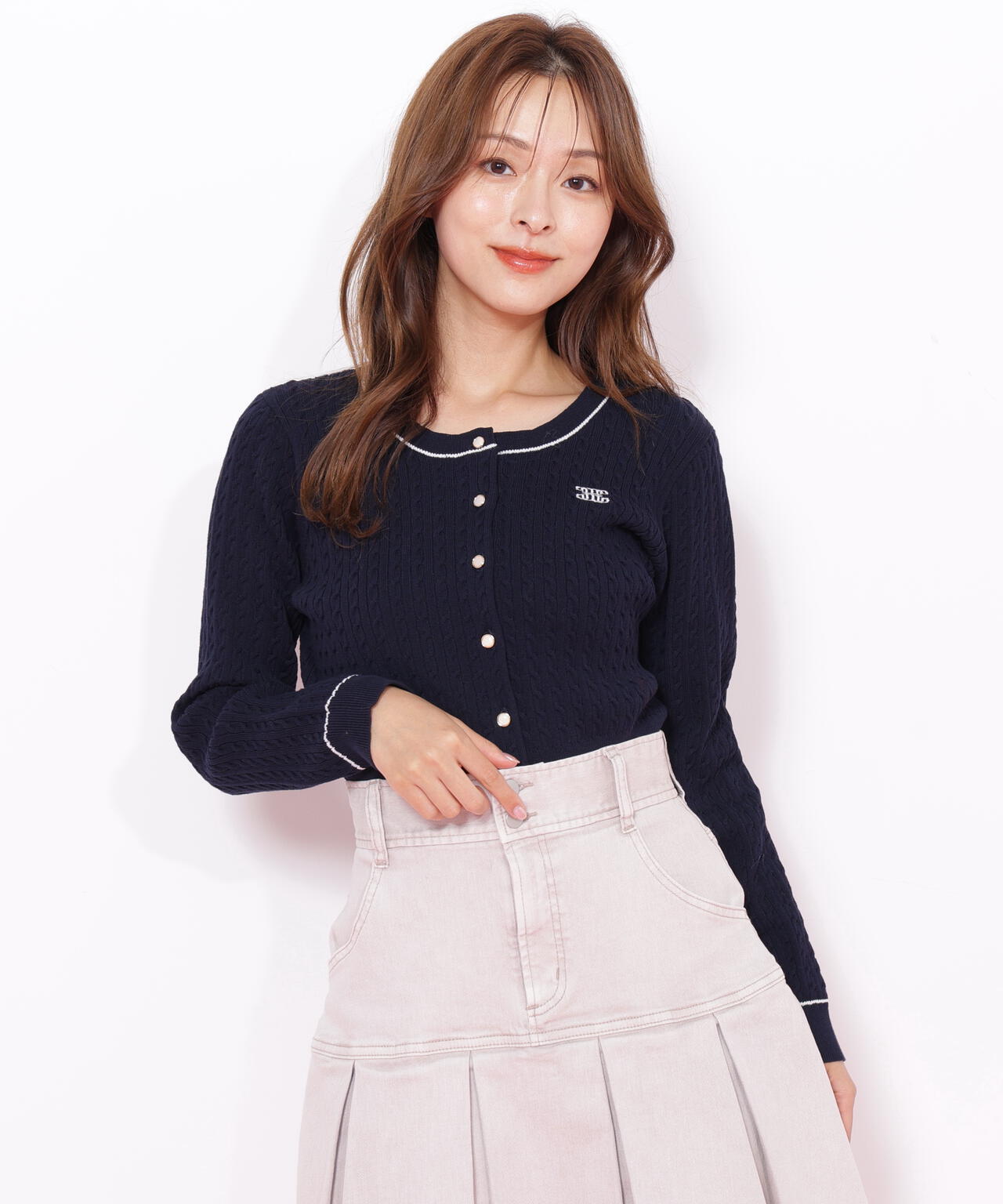 バリエーションミニケーブルカーディガン