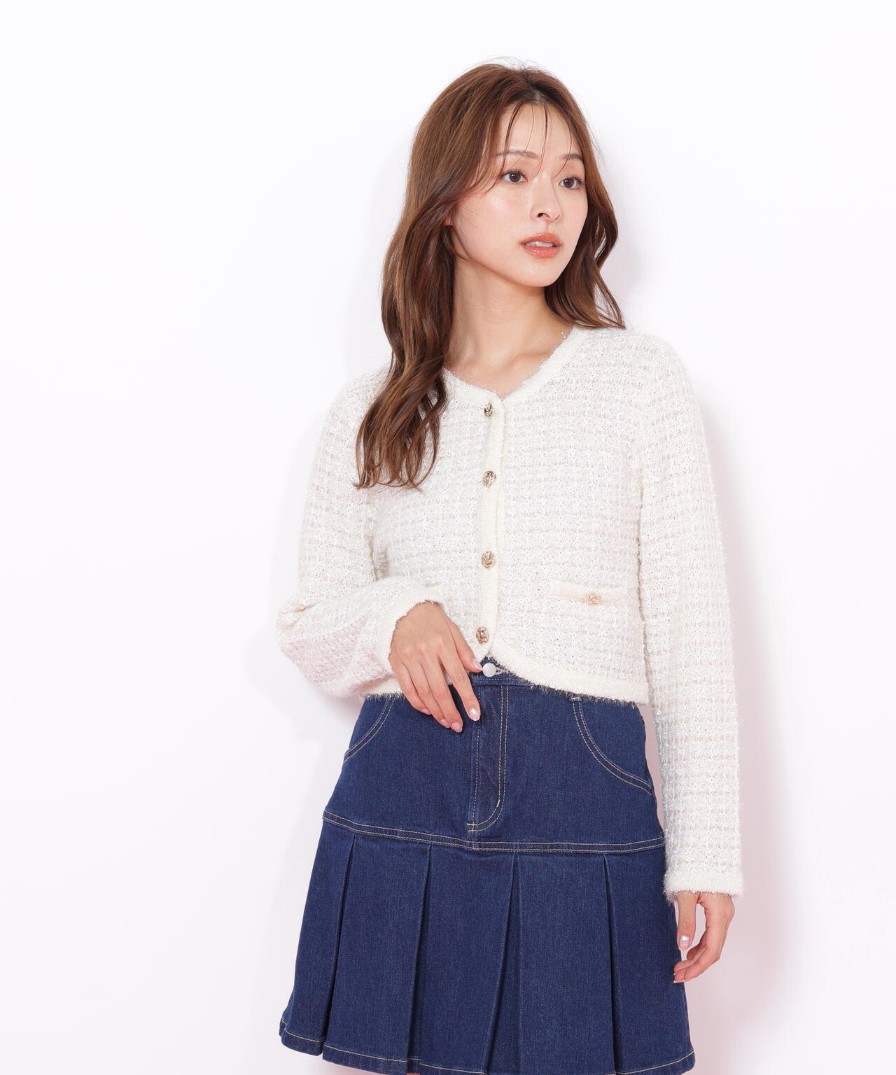 ファンシーツイードカーディガン