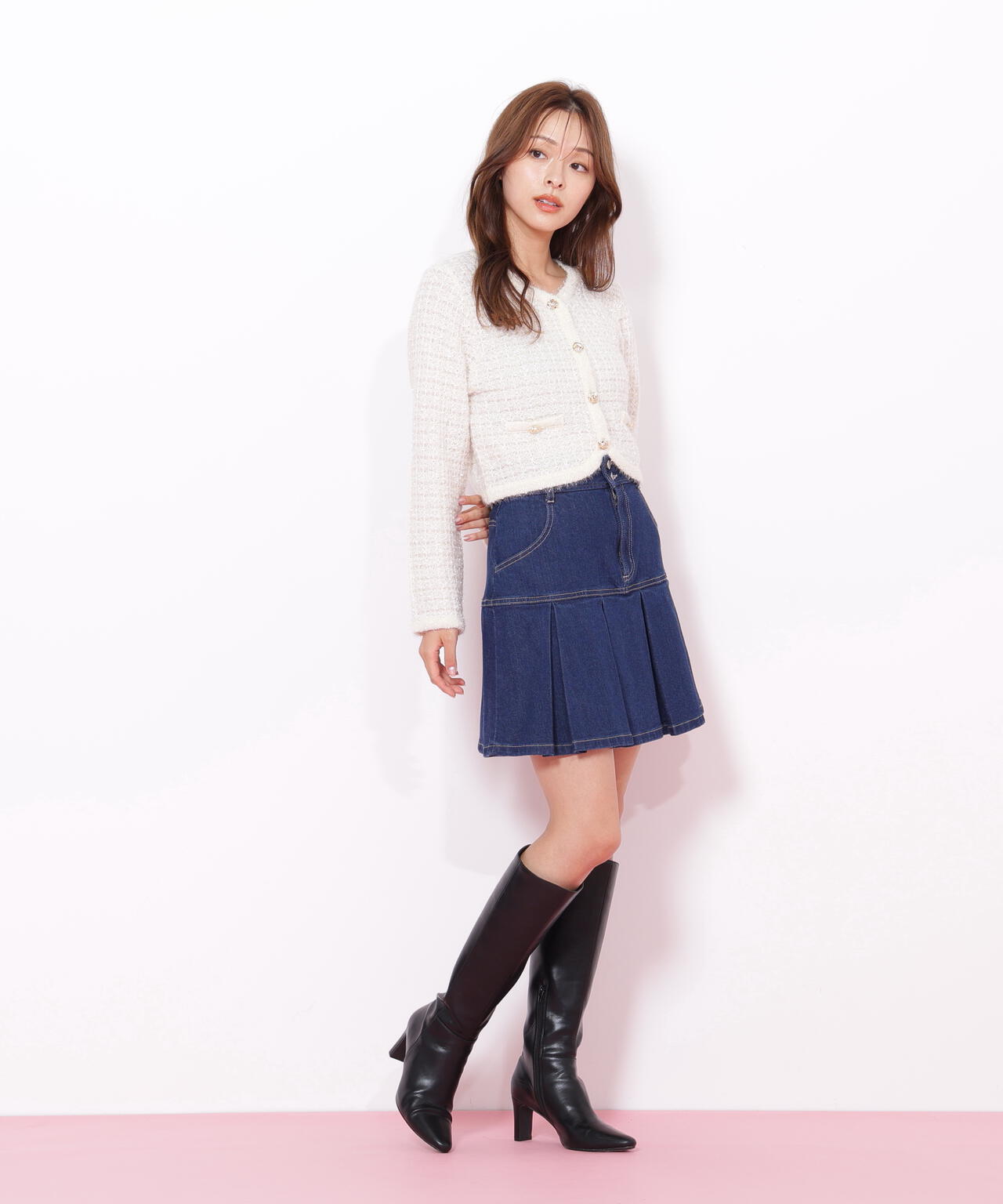 ファンシーツイードカーディガン