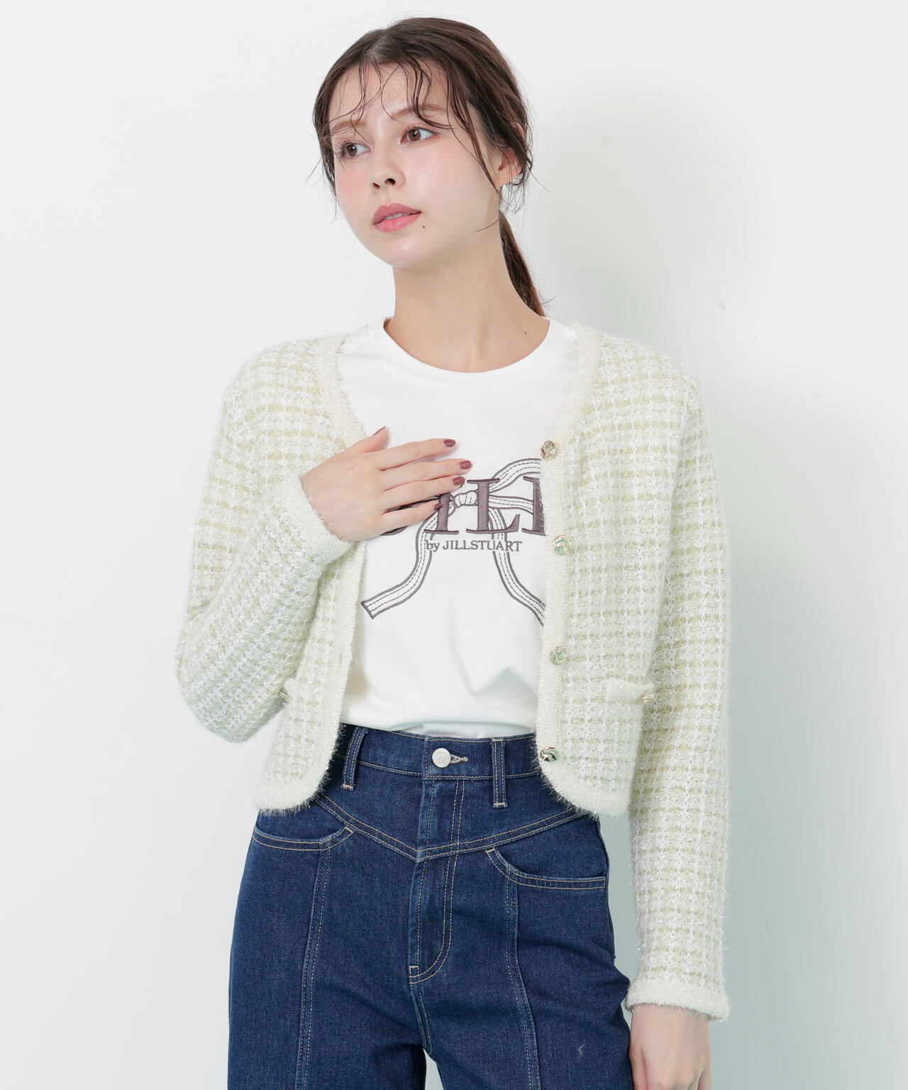 ファンシーツイードカーディガン