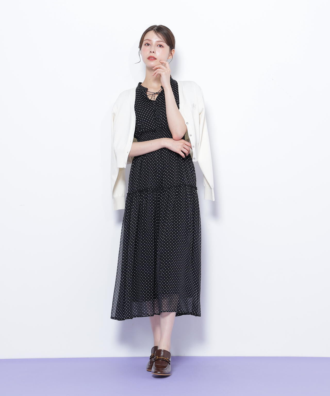 UV&ウォッシャブルカーディガン