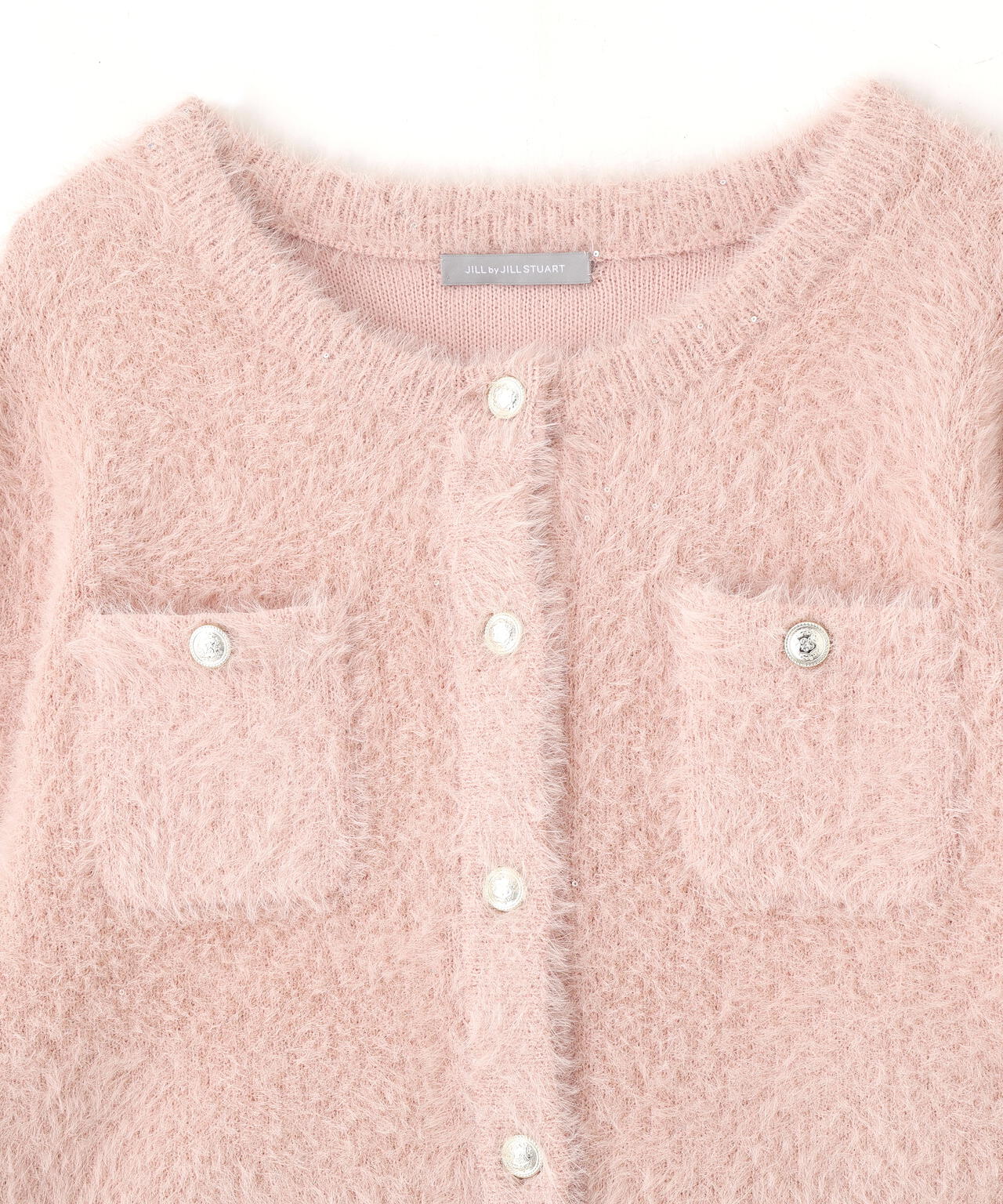 スパンコールフェザーニットジャケット