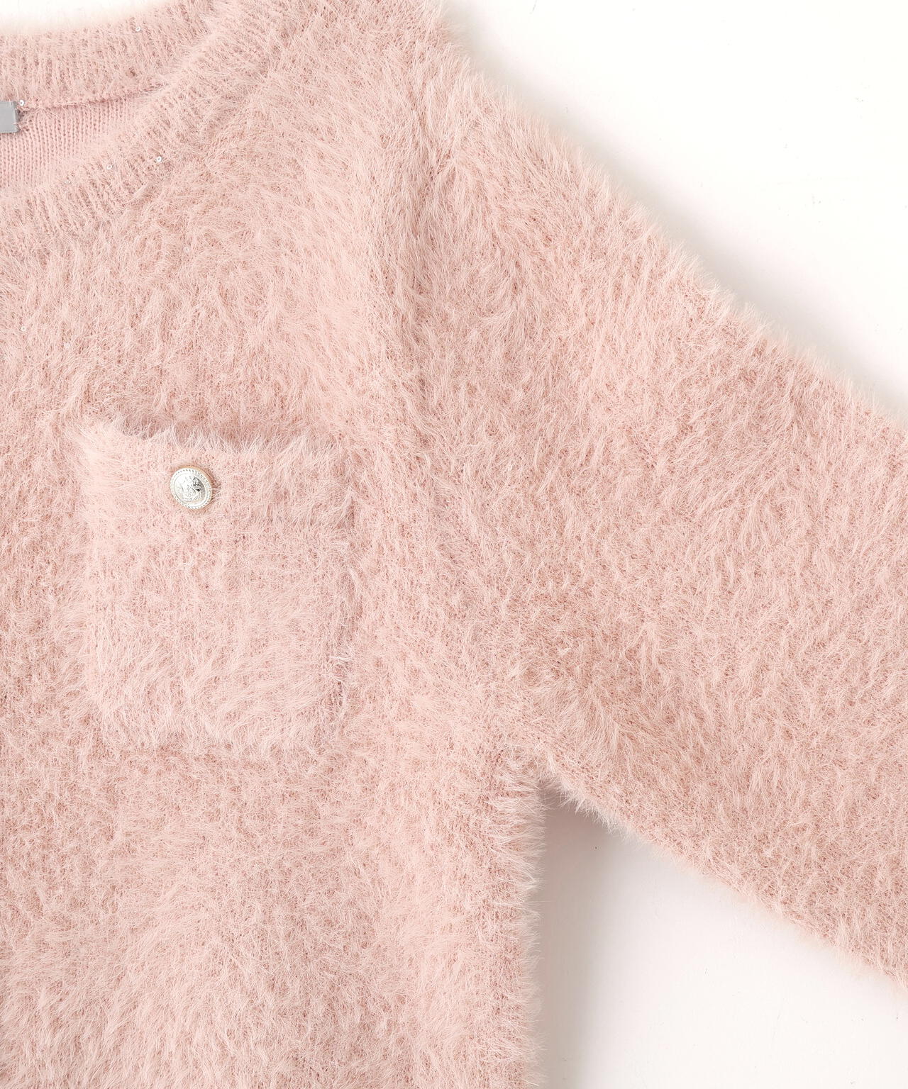 スパンコールフェザーニットジャケット