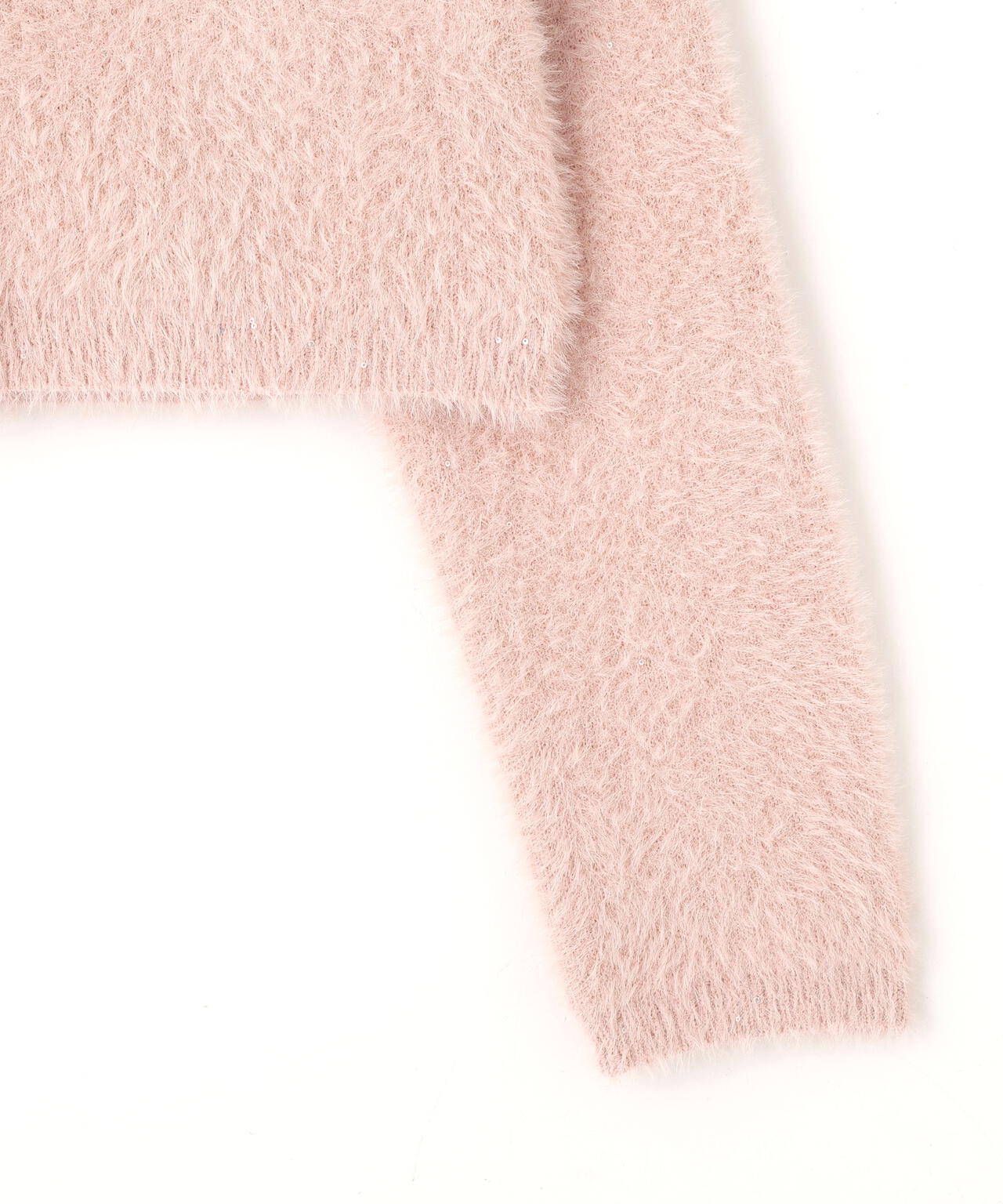 スパンコールフェザーニットジャケット