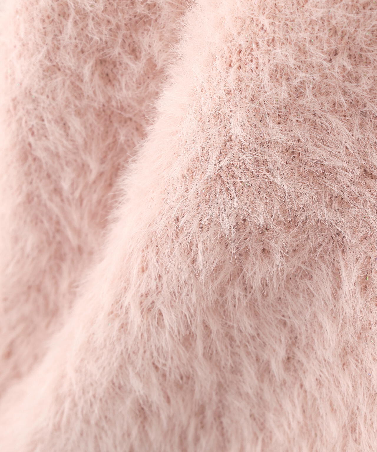 スパンコールフェザーニットジャケット