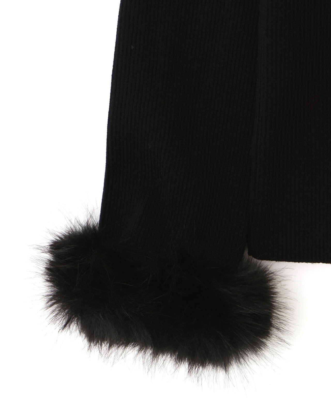 フェイクファートリムニット