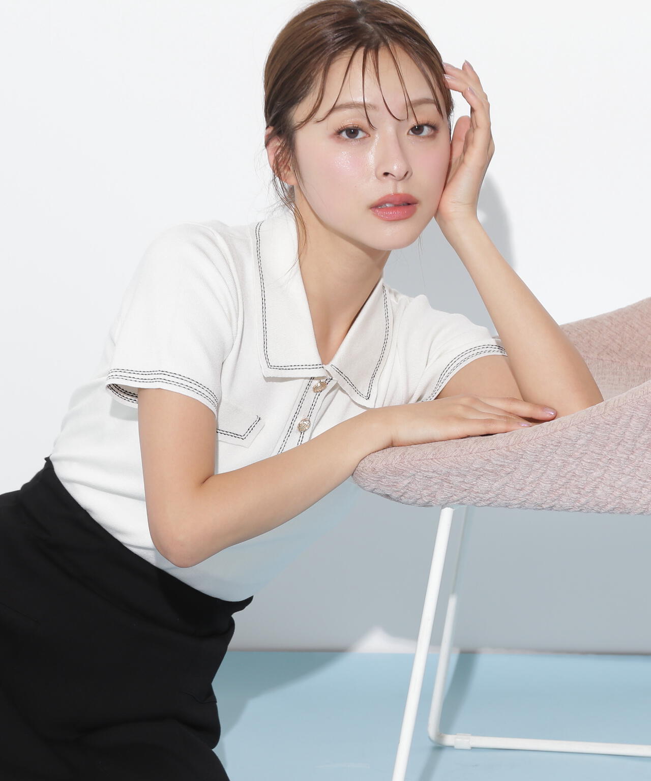 ステッチポロニット