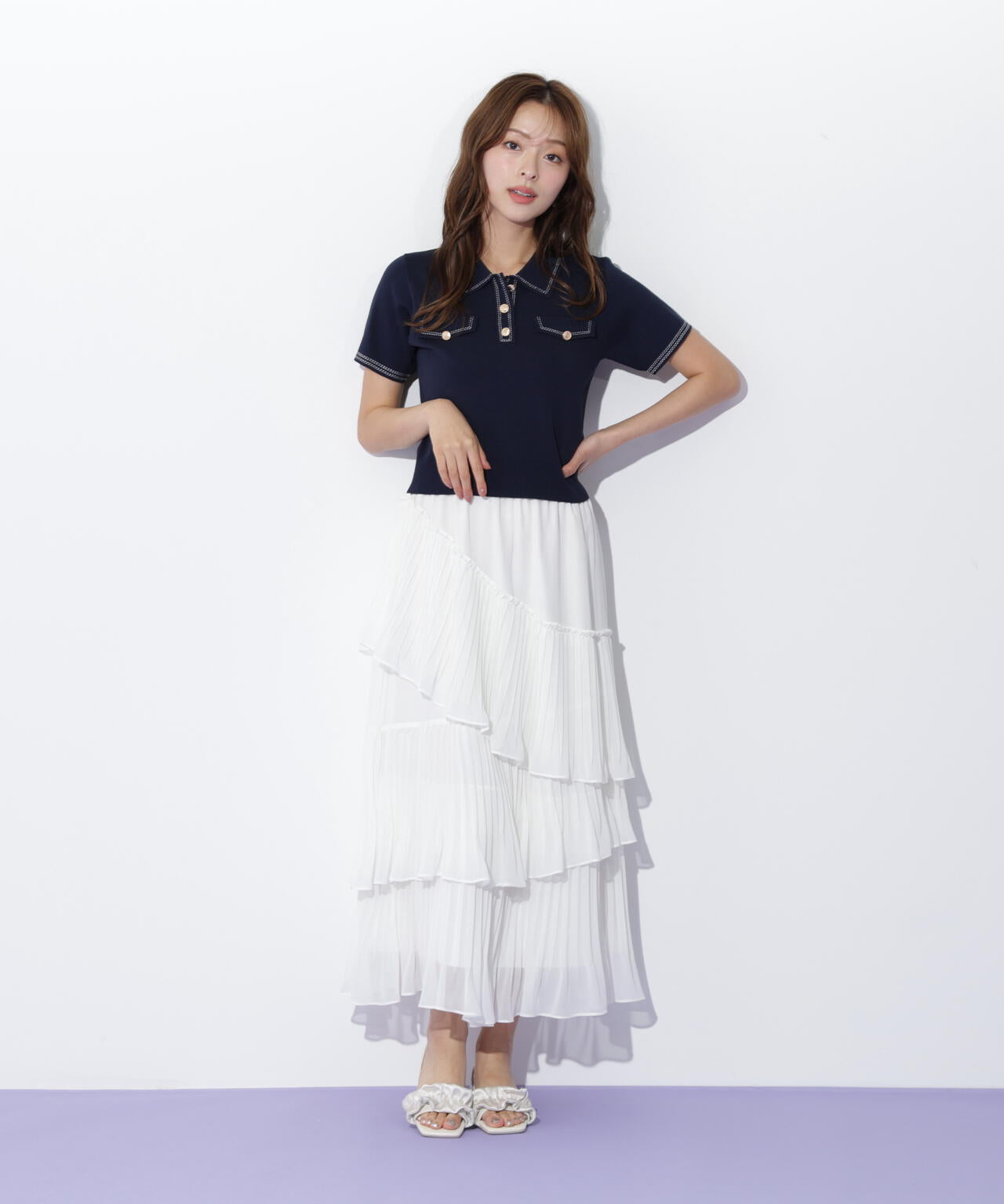 ステッチポロニット